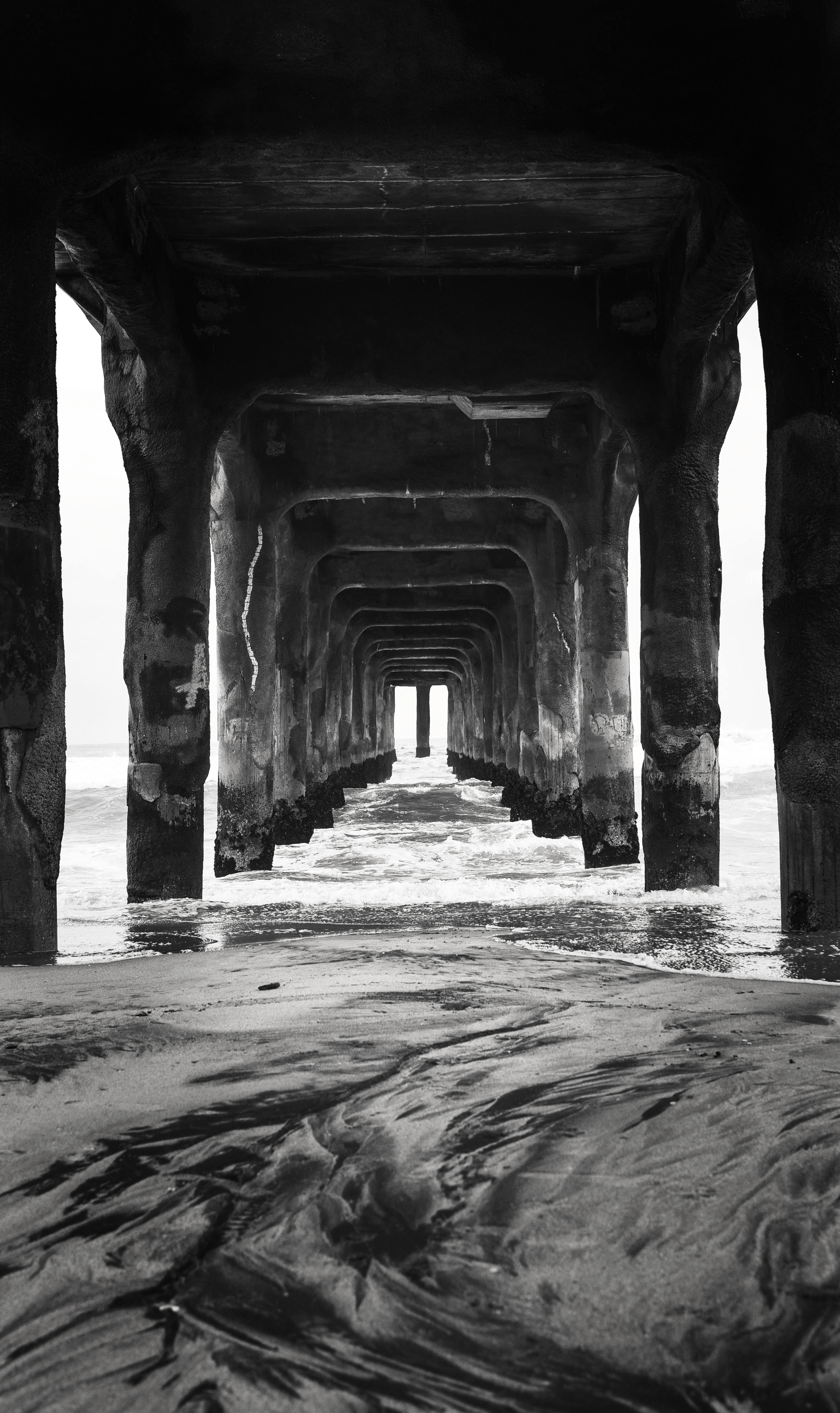 Underneath a South Bay pier